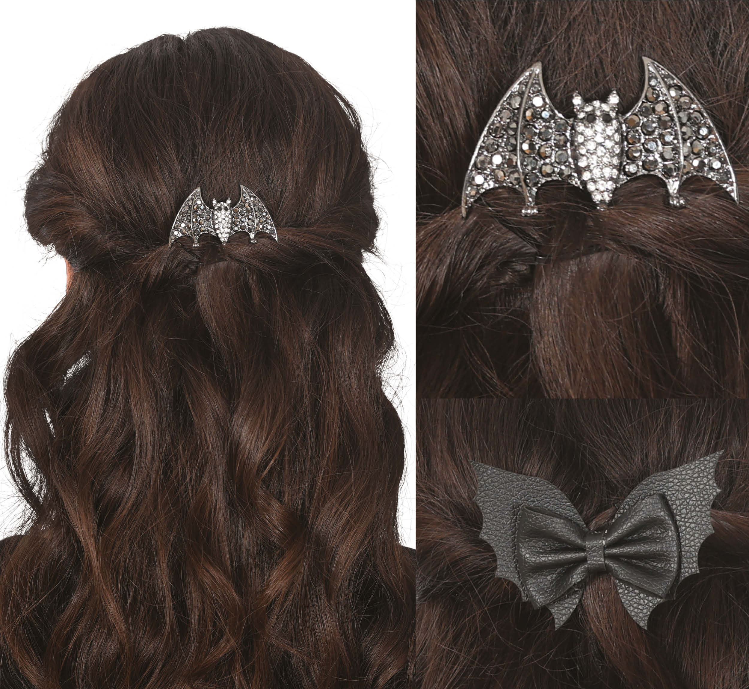 GP29114 – Tiere Fledermaus Haarclips Halloween – Farbe: Schwarz