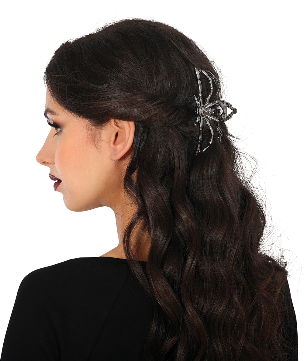 GP29126 – Skelett Spinnenhaarklammer Halloween – Farbe: Silber