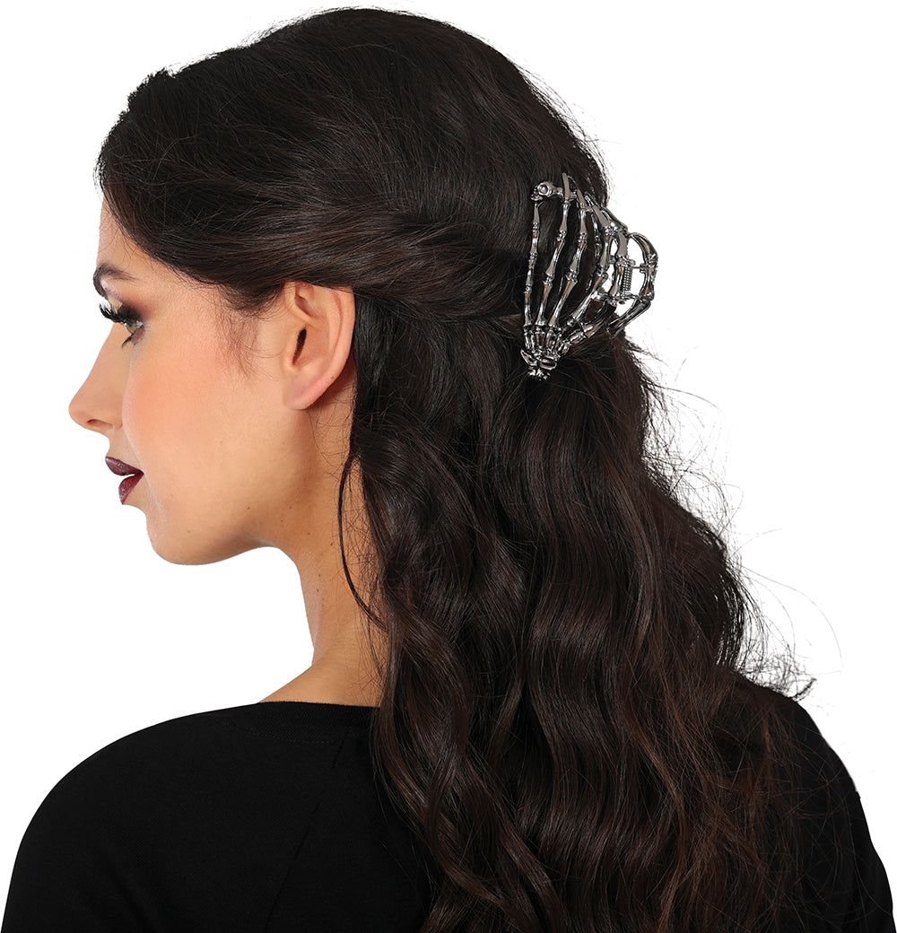 GP29127 – Skelett Haarspange Halloween Horror – Farbe: Silber
