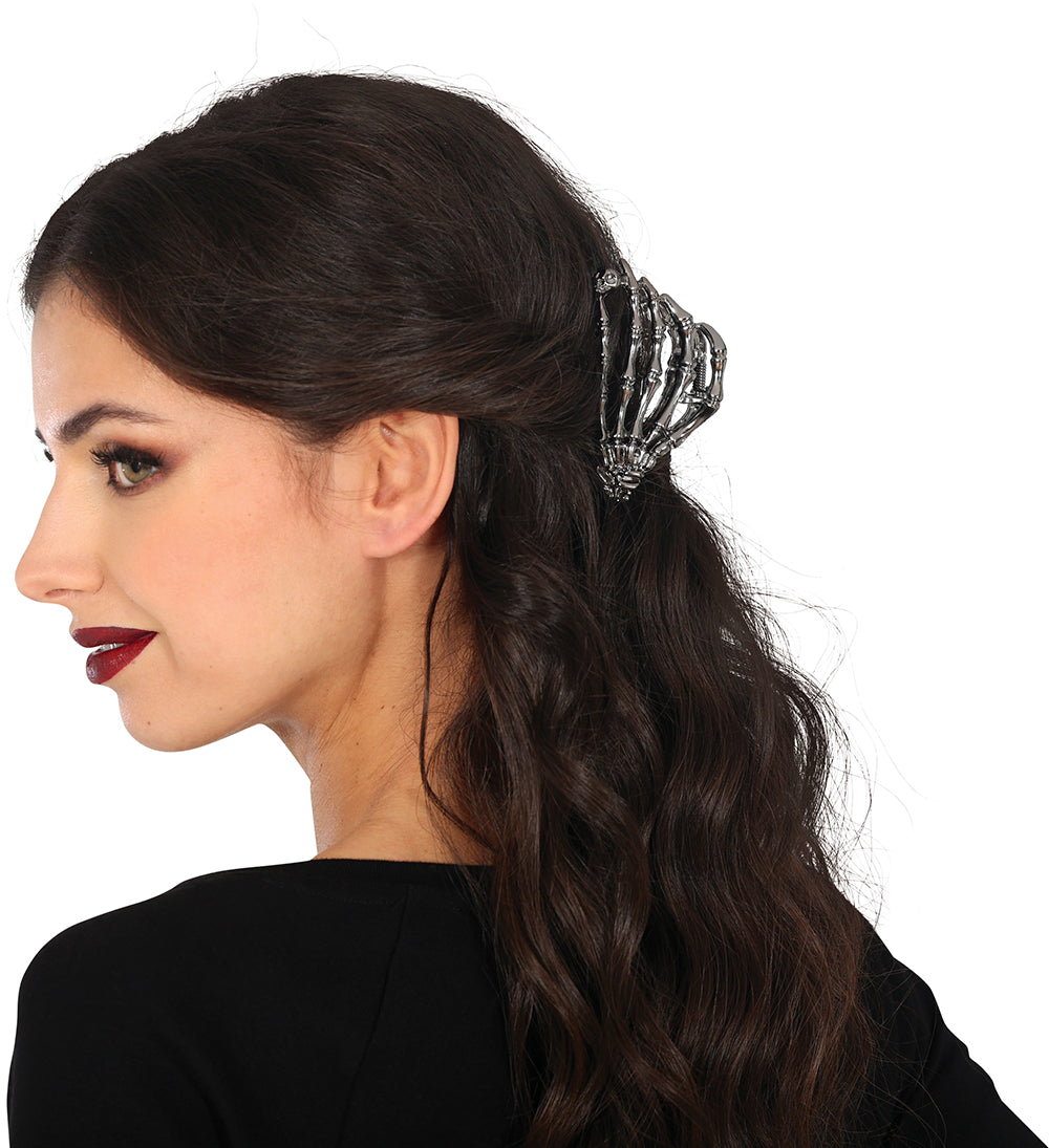 GP29127 – Skelett Haarspange Halloween Horror – Farbe: Silber