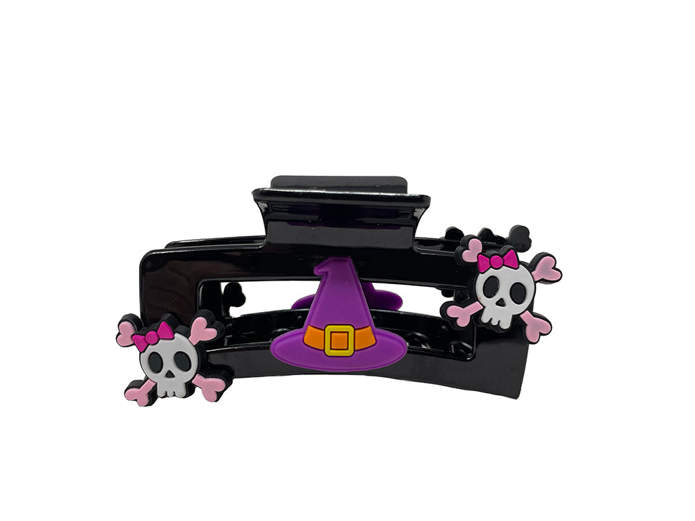 GP29130 – Halloween Haare Klammer Totenkopf Hexe – Farbe: Mehrfarbig