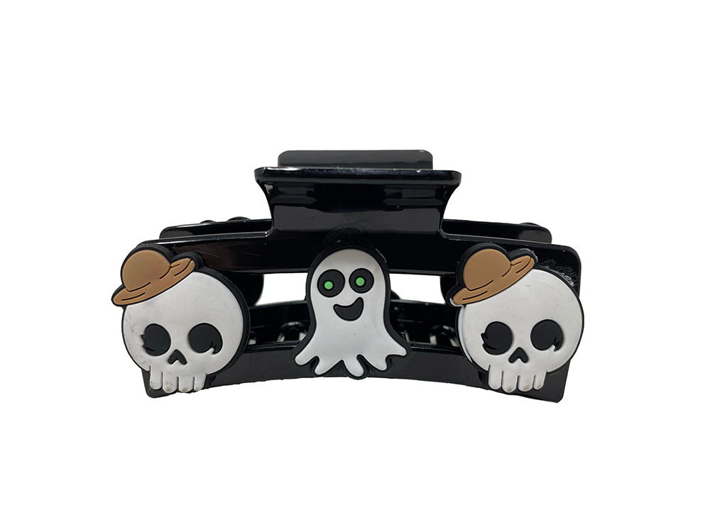 GP29131 – Halloween Haarspangen Totenkopf Gespenst – Farbe: Mehrfarbig