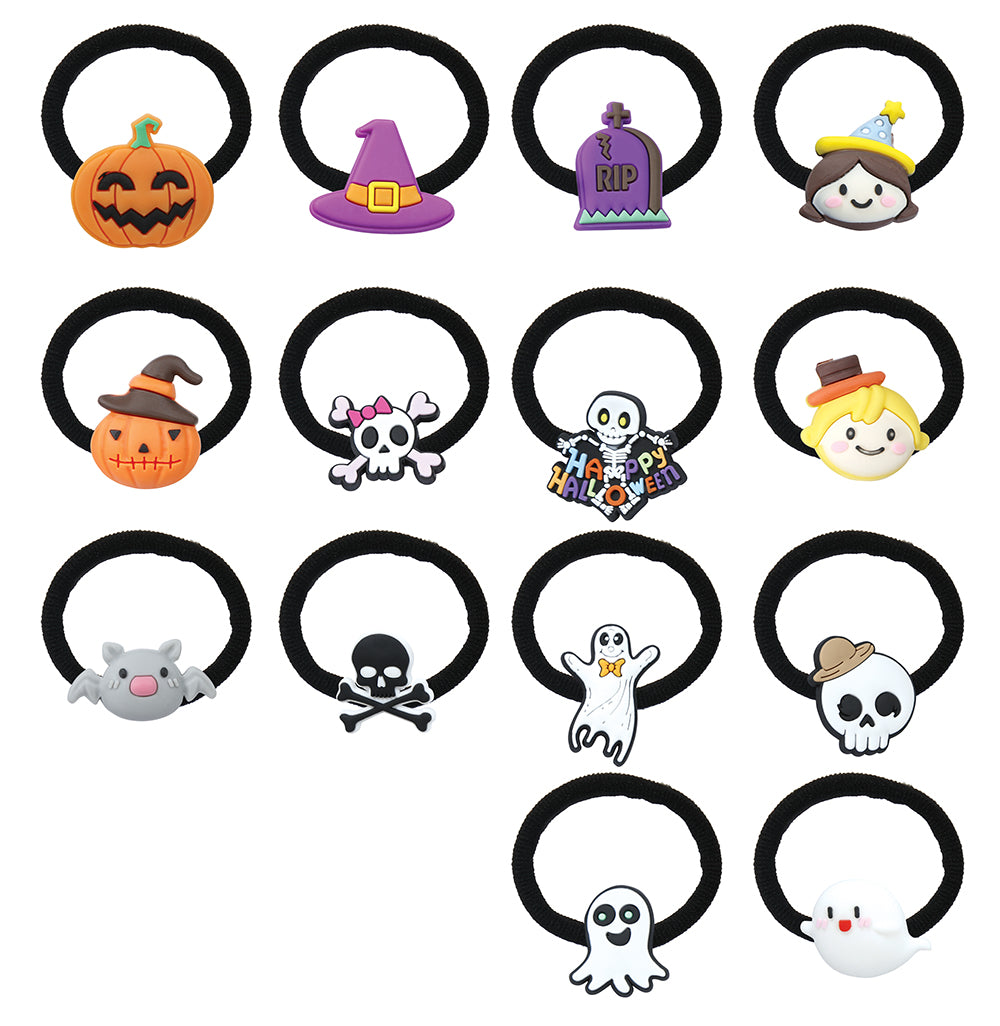 GP29132 – Halloween Haargummis Set Kürbis – Farbe: Mehrfarbig