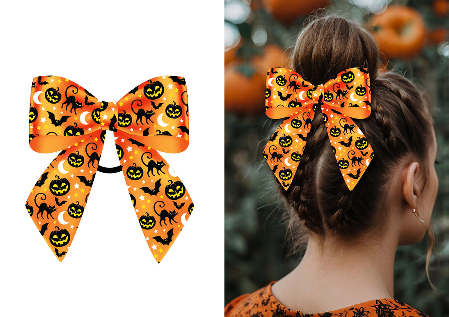 Halloween Haarschleife für Damen mit Haargummi
