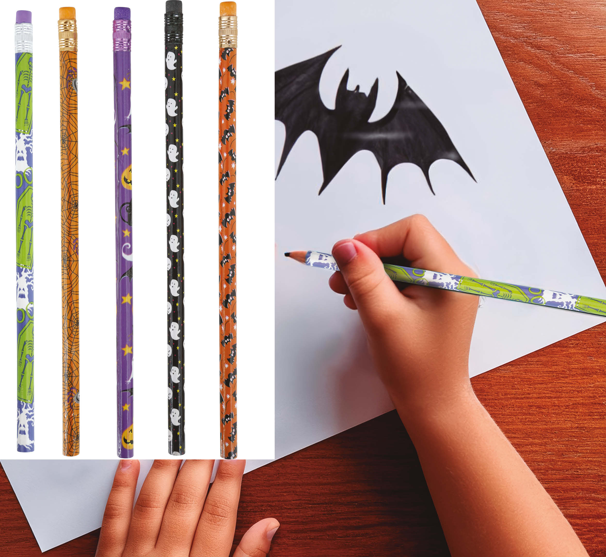 GP29148 – Halloween Bleistiftset Kürbis Geist – Farbe: Mehrfarbig