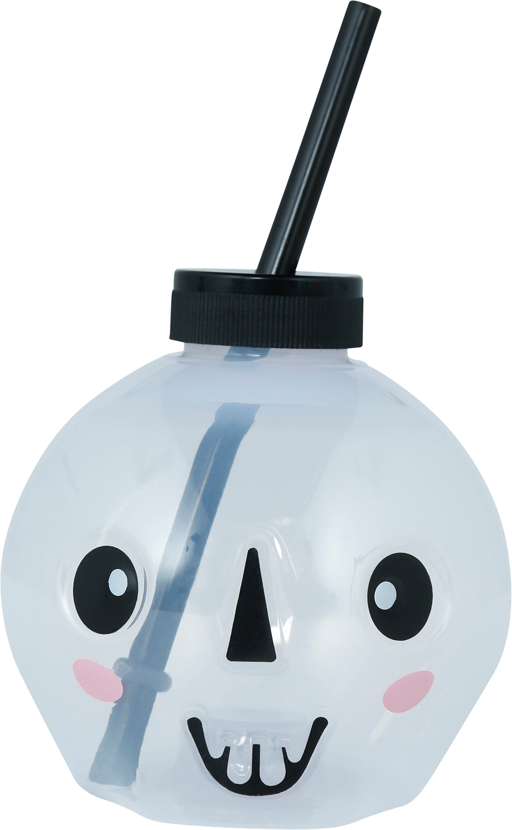GP29157 – Skelett Becher Strohhalm Halloween Party – Farbe: Weiß