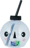 GP29157 – Skelett Becher Strohhalm Halloween Party – Farbe: Weiß