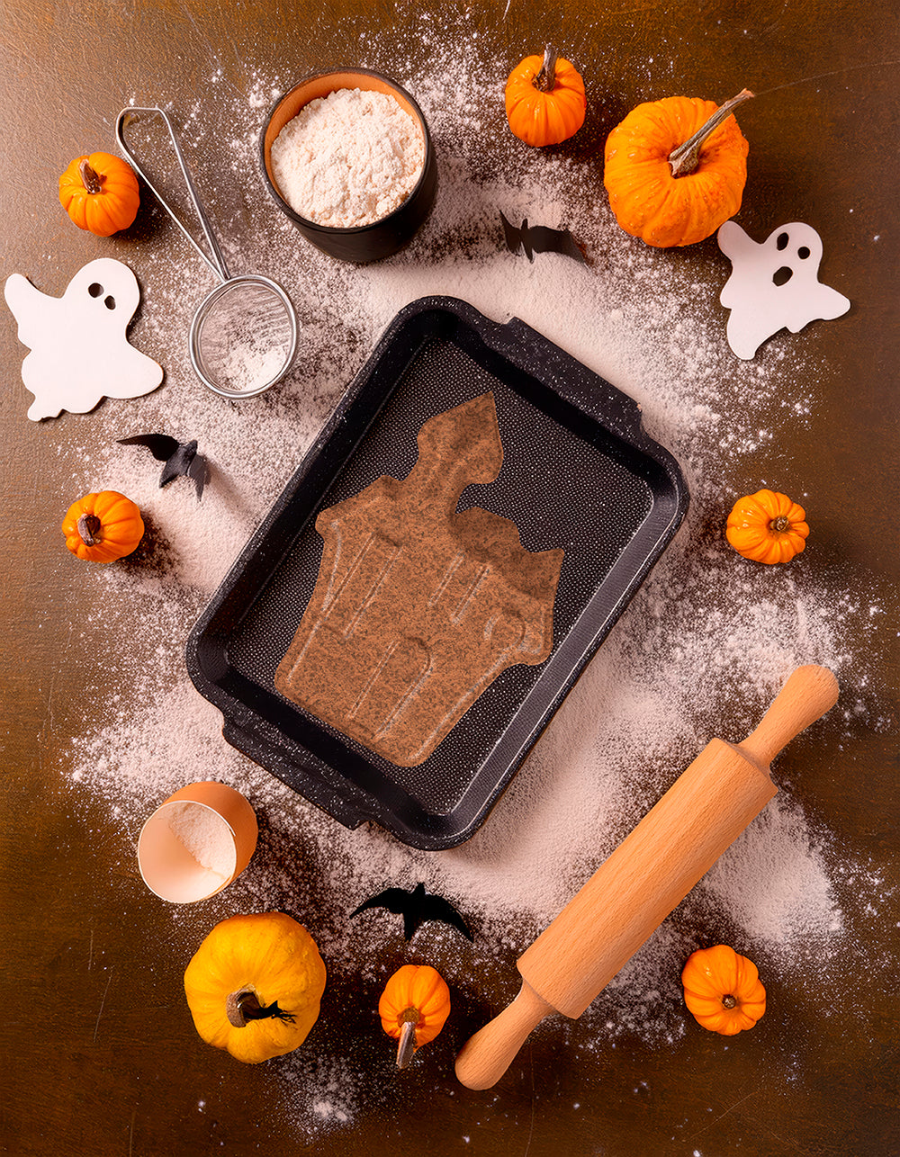 GP29165 – Halloween Geisterhaus Backform – Farbe: Silber