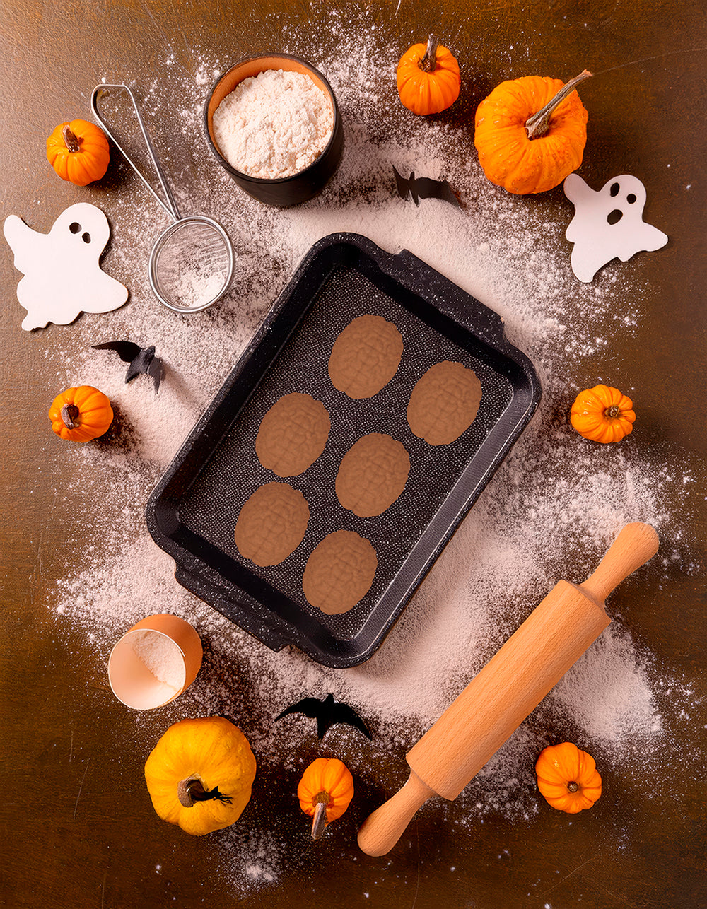 GP29168 – Halloween Gehirnform Kuchen Zombie Backen – Farbe: Rot