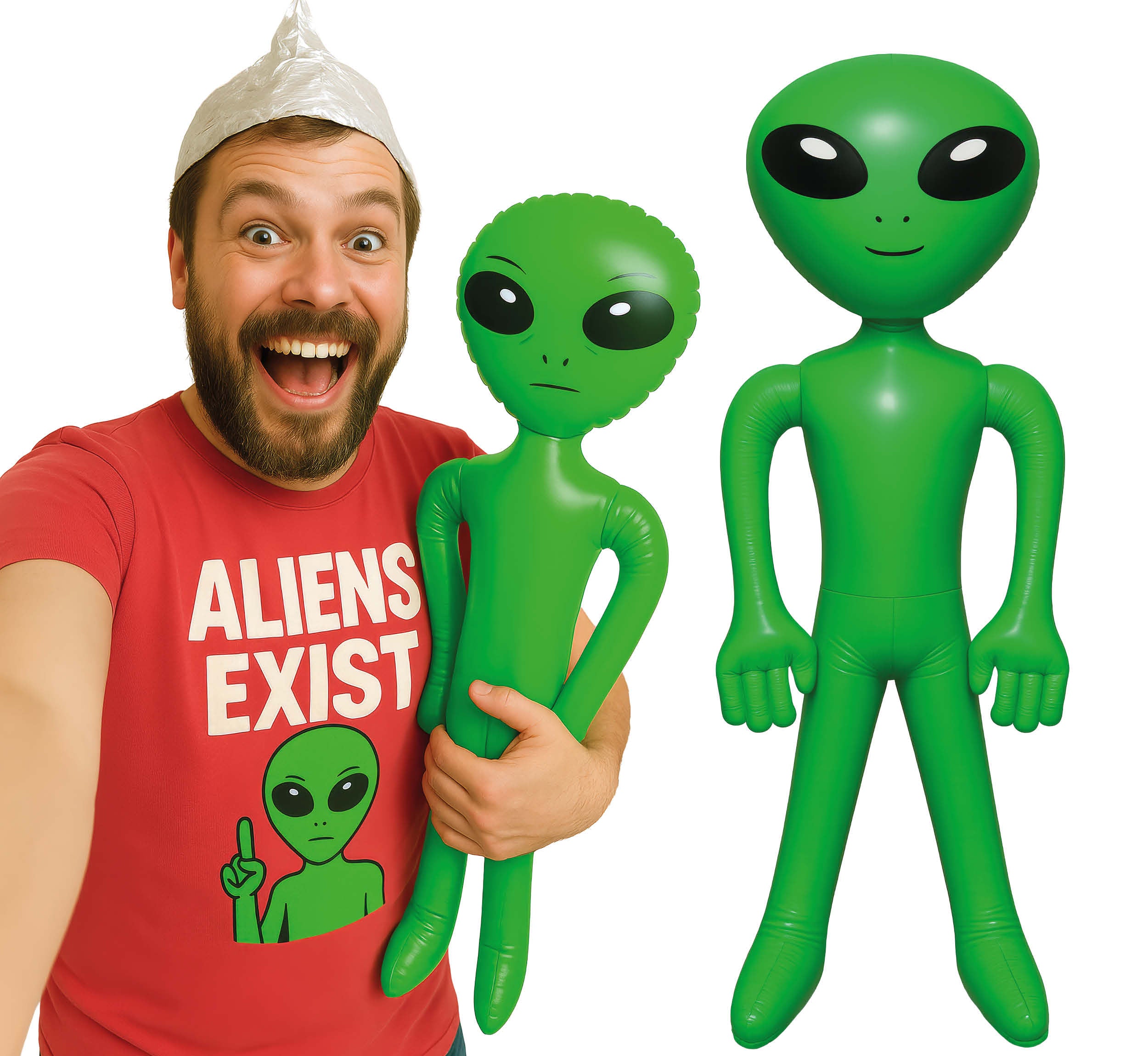 GP29181 – Halloween Alien Deko Außerirdische Figur – Farbe: GrÜn