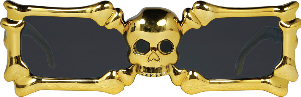 GP29186 – Skelett Totenkopf Brille Goldene Halloween – Farbe: Gold