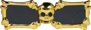 Skelett Totenkopf Brille Goldene Halloween, Bild 3