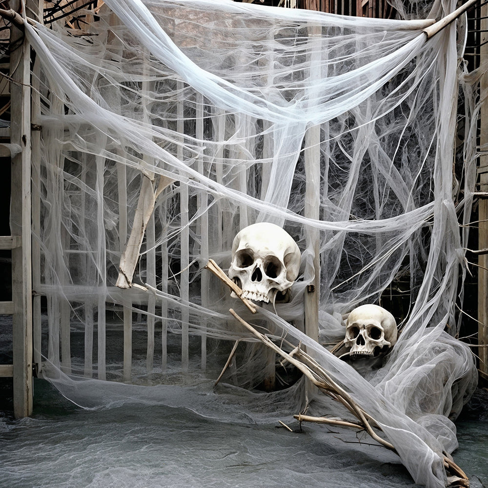 GP29188 – Halloween Spinnenweben Deko Geisterhaus – Farbe: Weiß