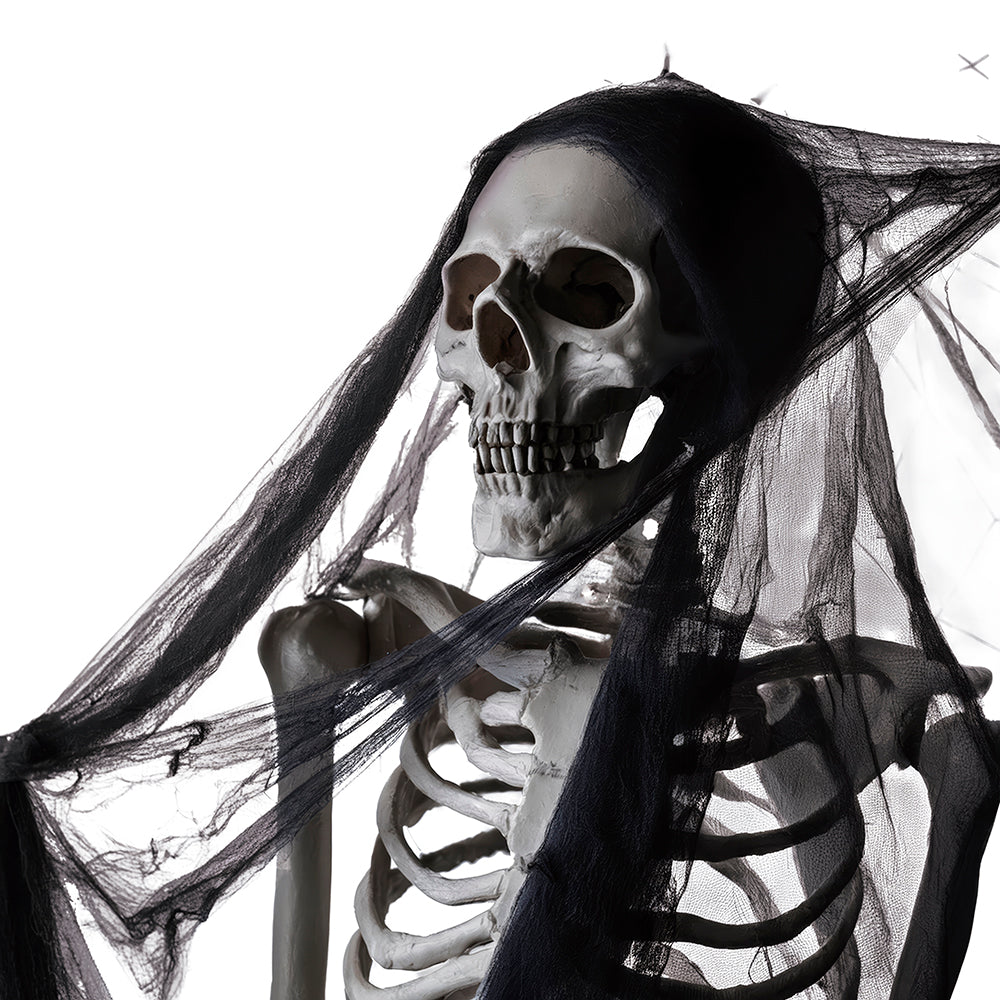 GP29189 – Halloween Spinnennetz Dekoration Unheimliche – Farbe: Schwarz