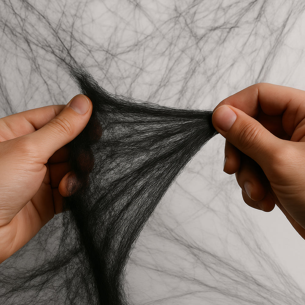 GP29189 – Halloween Spinnennetz Dekoration Unheimliche – Farbe: Schwarz