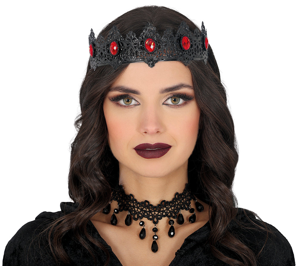 GP29190 – Prinzessin Königin Krone Mit Roten – Farbe: Schwarz