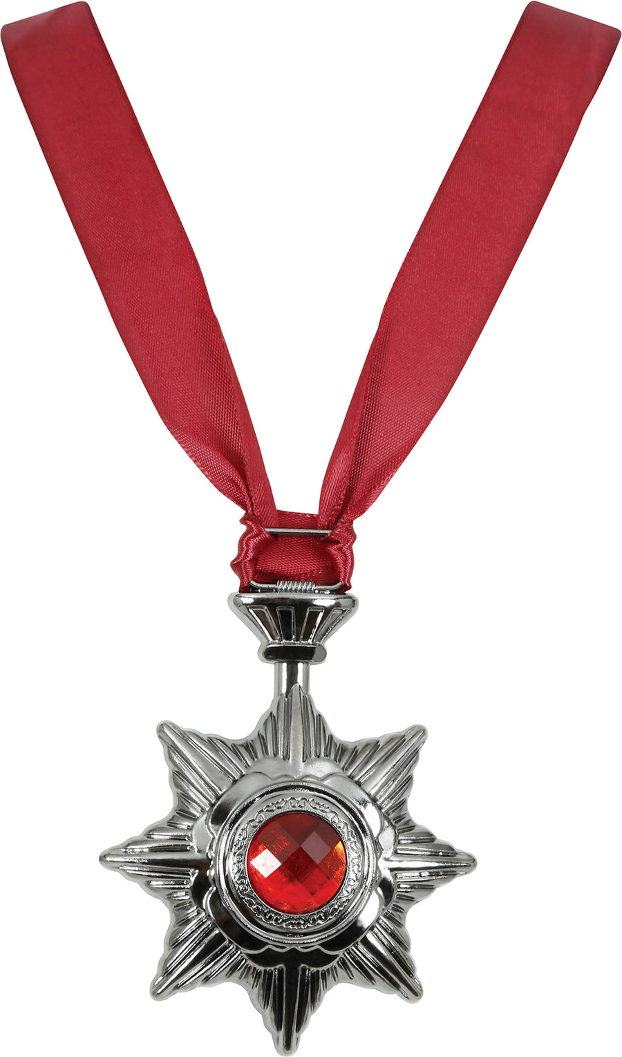 GP29193 – Vampir Amulett Halskette Halloween Rot – Farbe: Silber / Rot, Ansicht 2