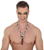 GP29197 – Skelett Halskette Halloween Accessoire – Farbe: Beige
