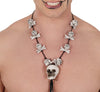 GP29197 – Skelett Halskette Halloween Accessoire – Farbe: Beige