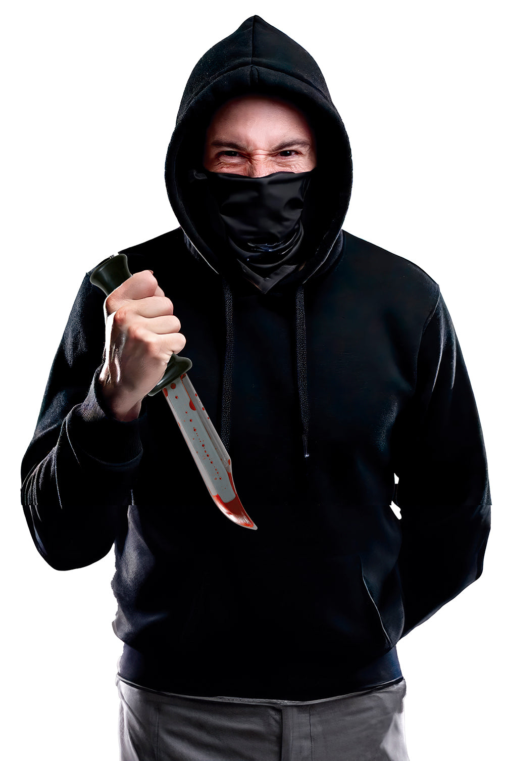 GP29199 – Halloween Kostümaccessoire Blutige Attrappe – Farbe: Schwarz / Rot