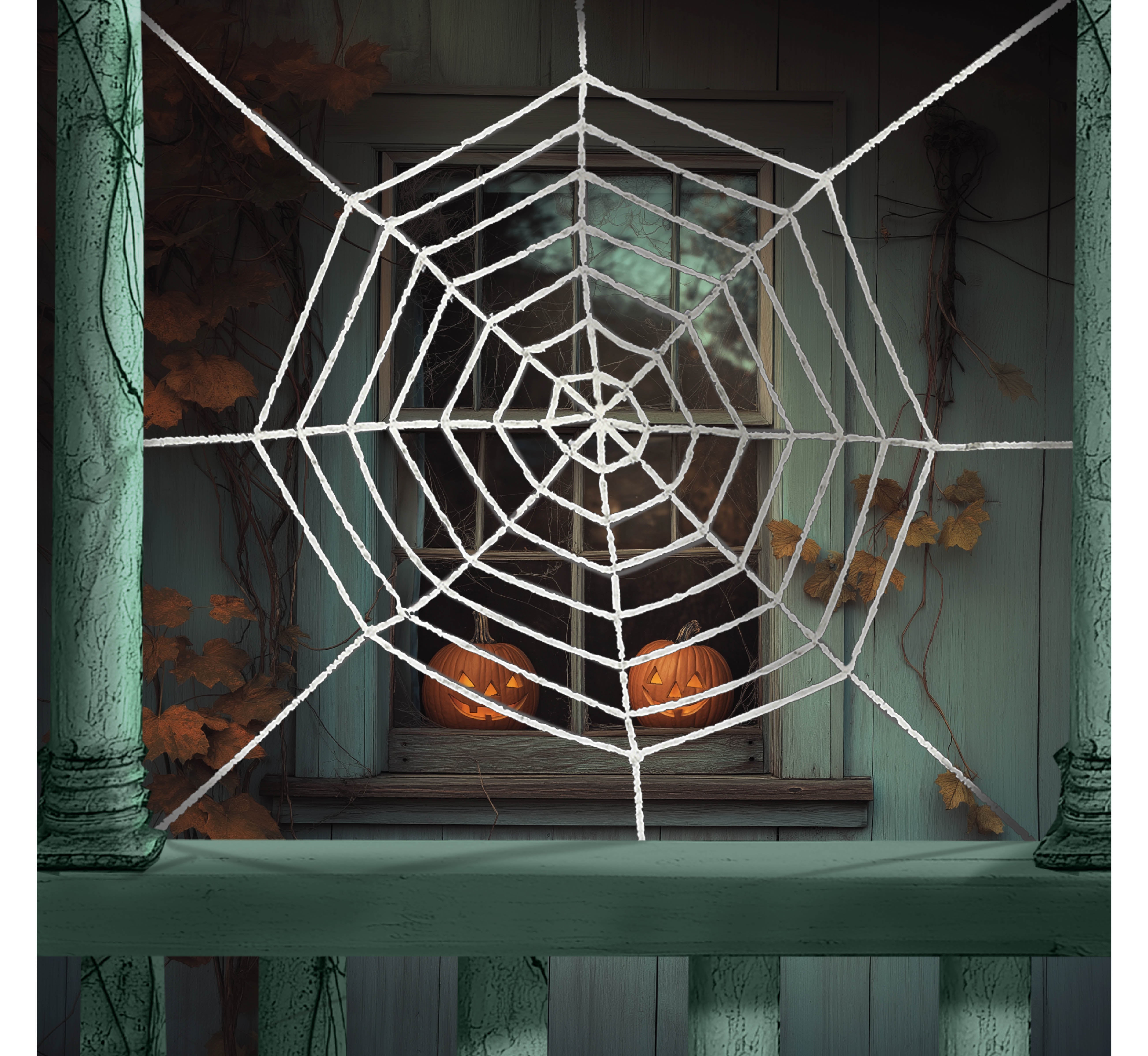 GP29200 – Tiere Spinnennetz Halloween Dekoration – Farbe: Weiß