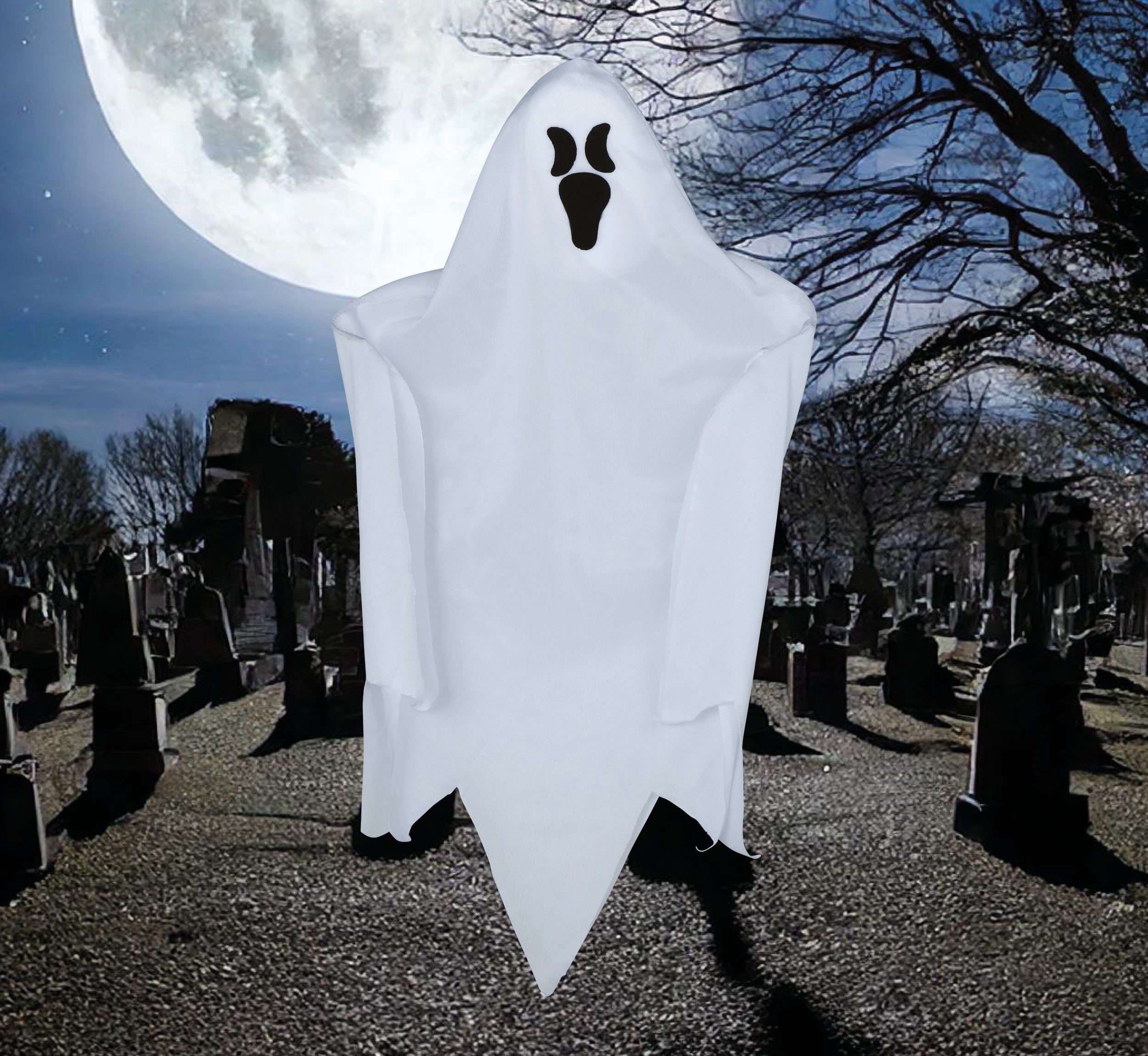 GP29206 – Gespenst Dekoration Halloween Grusel Geister – Farbe: Weiß