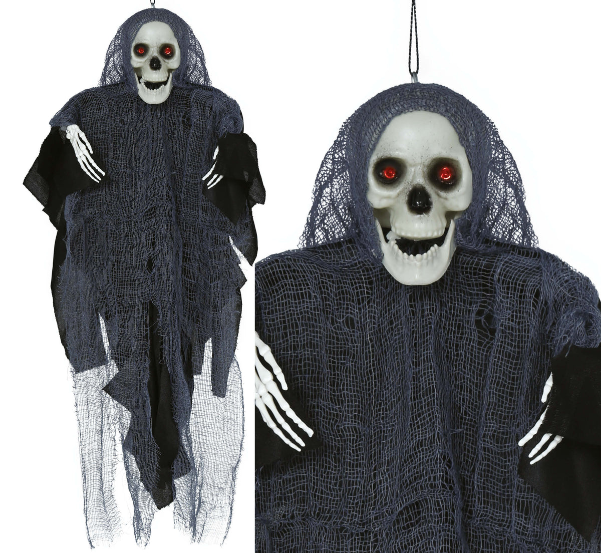 GP29212 – Skelett Halloween Hängedekoration – Farbe: Grau / Schwarz