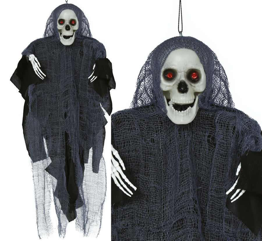 GP29212 – Skelett Halloween Hängedekoration – Farbe: Grau / Schwarz, Ansicht 2