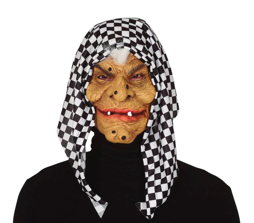 GP2926 – Hexe Halloween Kopfmaske Mit Kapuze – Farbe: Mehrfarbig