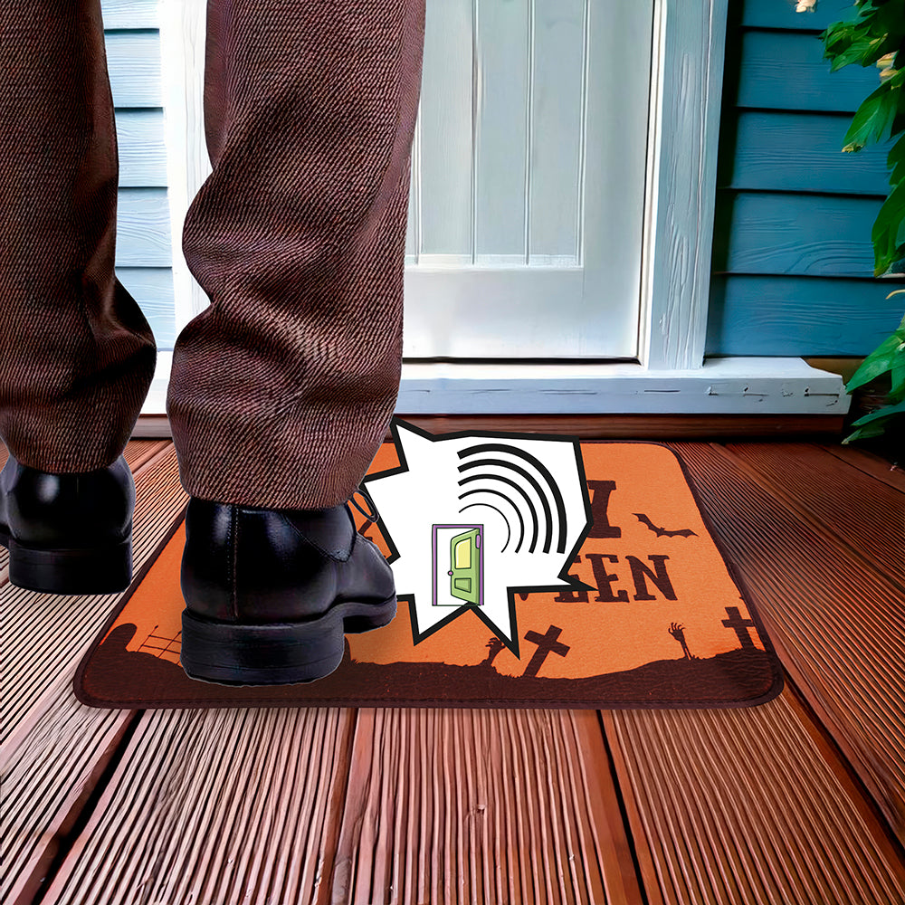 GP29292 – Halloween Klangmatte Spukhafte Türmatte – Farbe: Schwarz