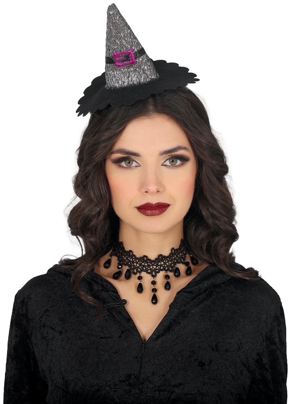 GP29302 – Hexe Haarreif Minihut – Farbe: Schwarz