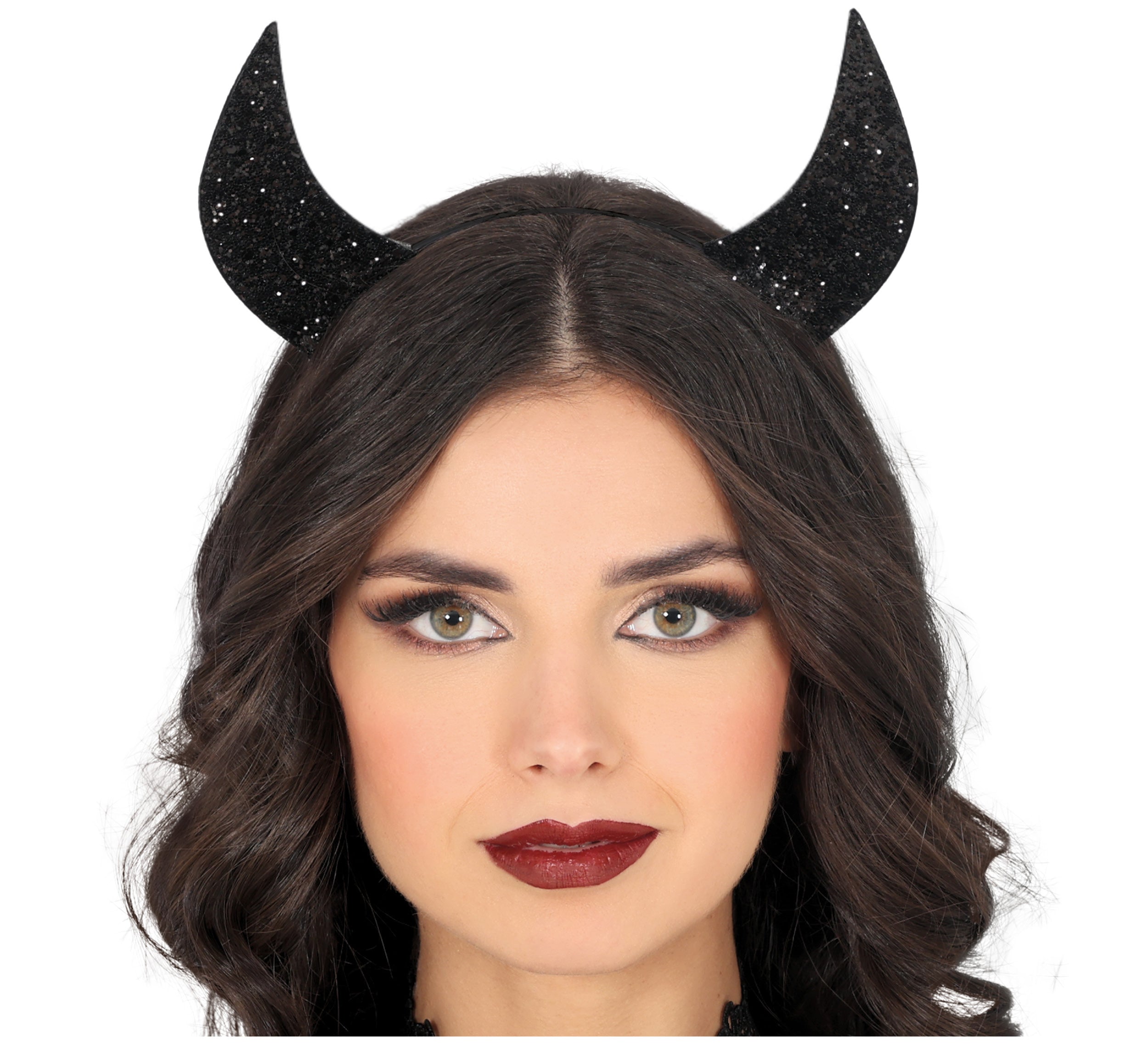 GP29304 – Dämonische Hörner Glitzer Haarreif – Farbe: Schwarz