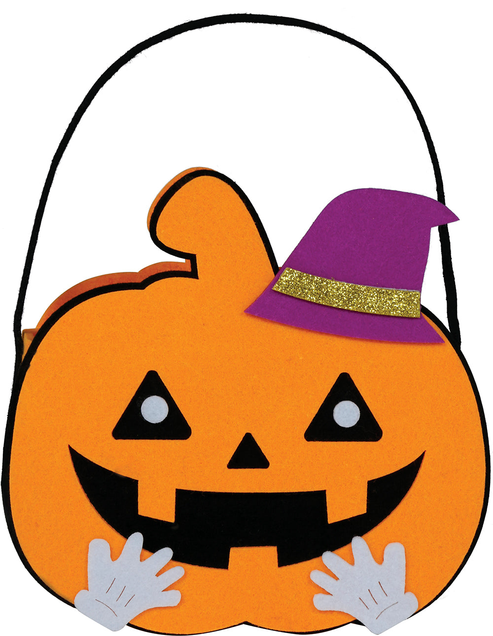 GP29331 – Halloween Kürbis Tasche Lustiger Hexenhut – Farbe: Orange