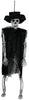 GP29334 – Skelett Dekoration Halloween Hut Grusel – Farbe: Schwarz / Beige