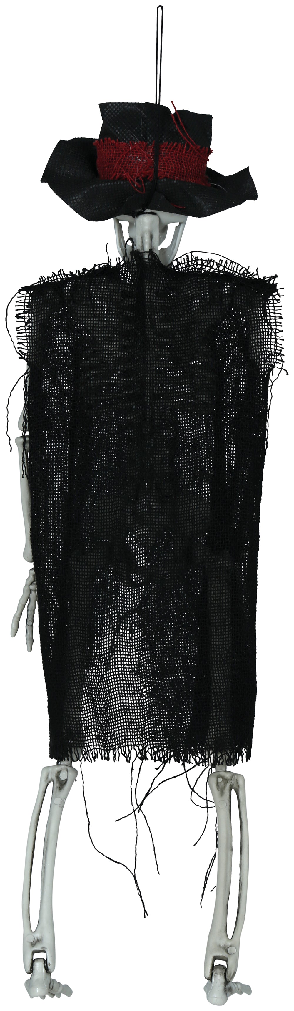 GP29334 – Skelett Dekoration Halloween Hut Grusel – Farbe: Schwarz / Beige