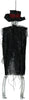 GP29334 – Skelett Dekoration Halloween Hut Grusel – Farbe: Schwarz / Beige