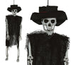 GP29334 – Skelett Dekoration Halloween Hut Grusel – Farbe: Schwarz / Beige