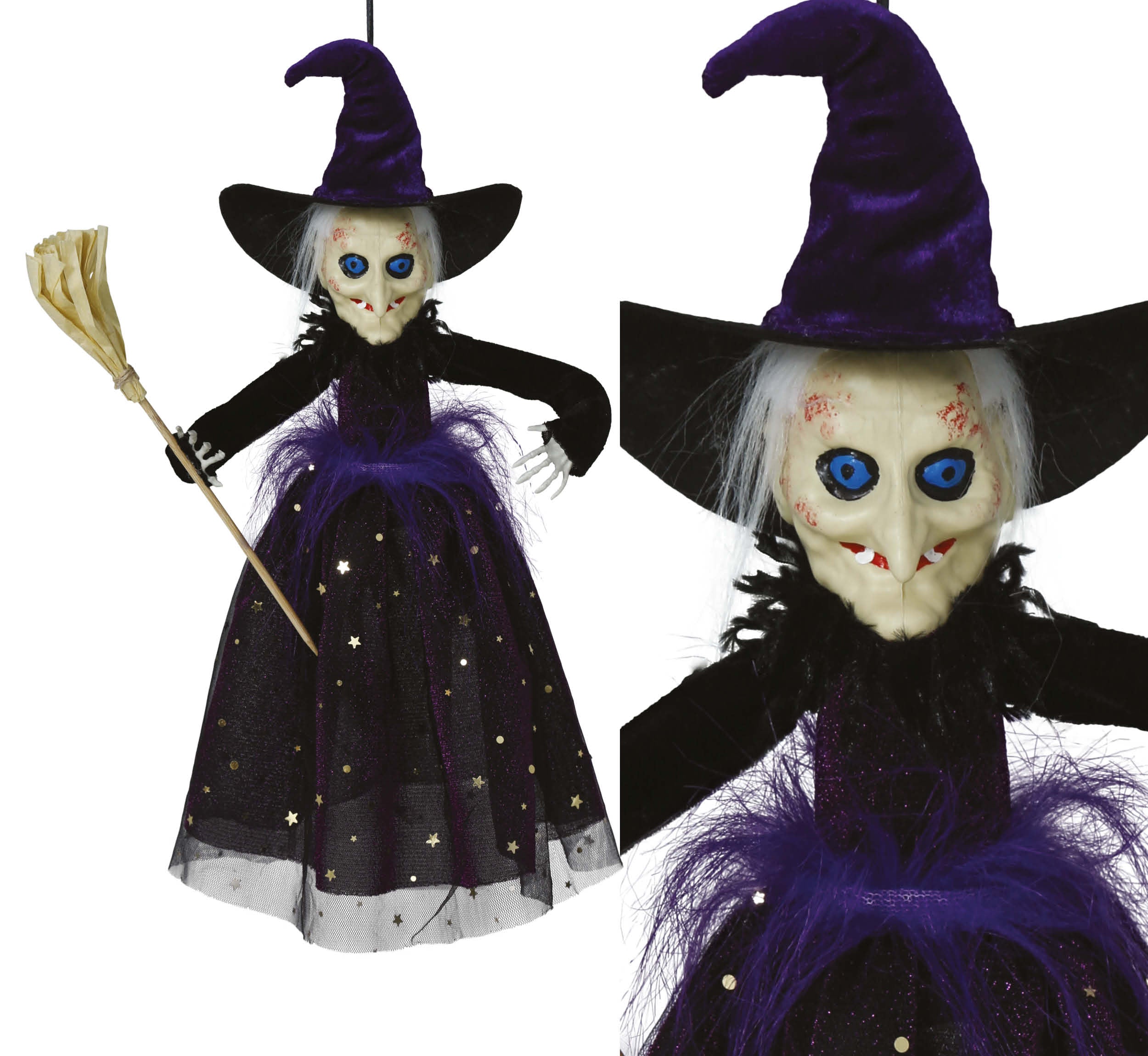GP29337 – Hexe Halloween Dekoration Gruselig – Farbe: Schwarz