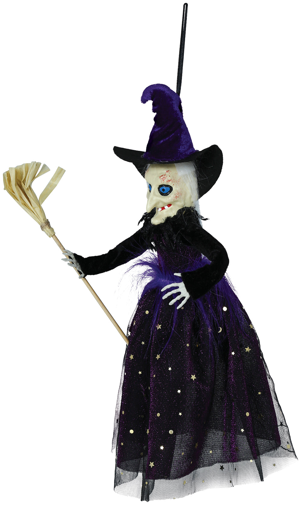 GP29337 – Hexe Halloween Dekoration Gruselig – Farbe: Schwarz