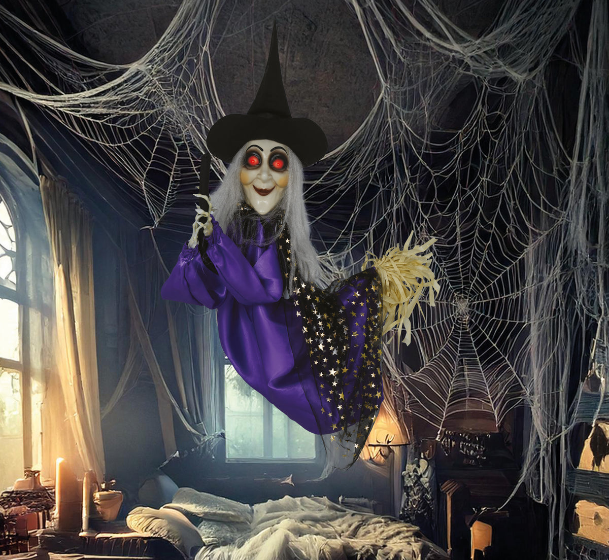 GP29338 – Hexe Hängedekoration Halloween Deko – Farbe: Schwarz