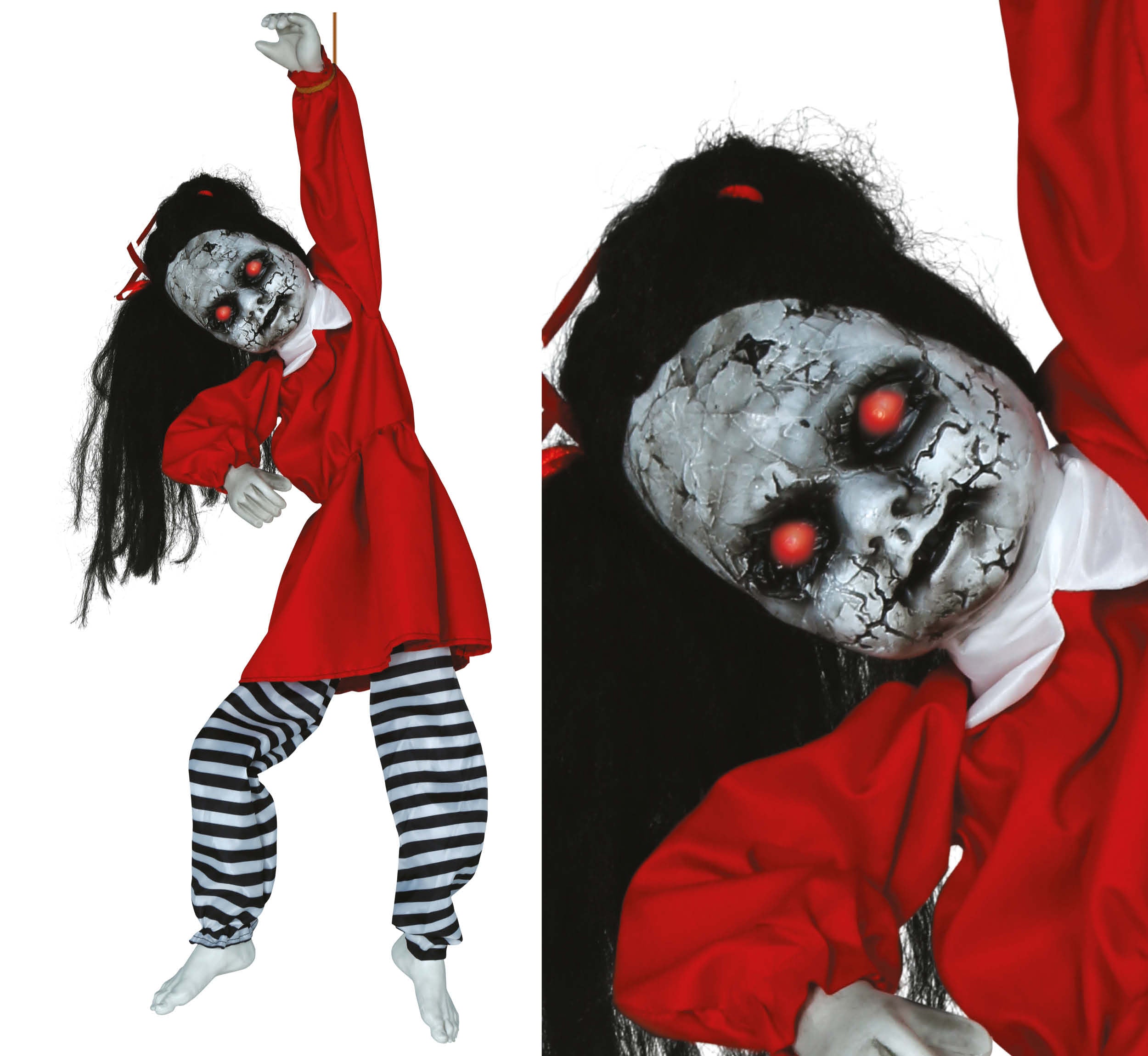 GP29339 – Zombie Mädchen Halloween Dekoration – Farbe: Rot