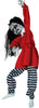 GP29339 – Zombie Mädchen Halloween Dekoration – Farbe: Rot