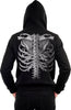 GP29341 – Skelett Hoodie Maske Halloween Grusel – Größe: 52 - 54 (L) – Farbe: Schwarz