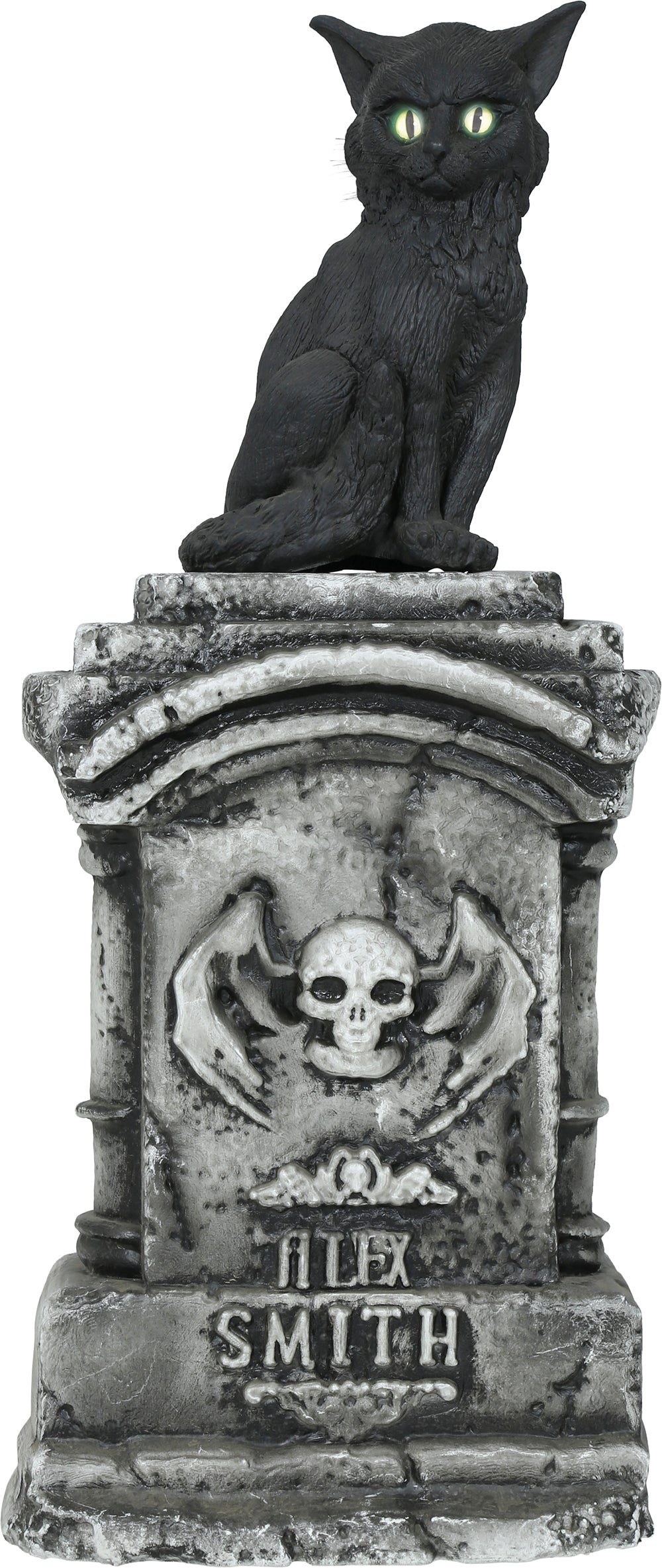 GP29342 – Halloween Katze Grabstein Dekoration Grusel – Farbe: Grau / Schwarz