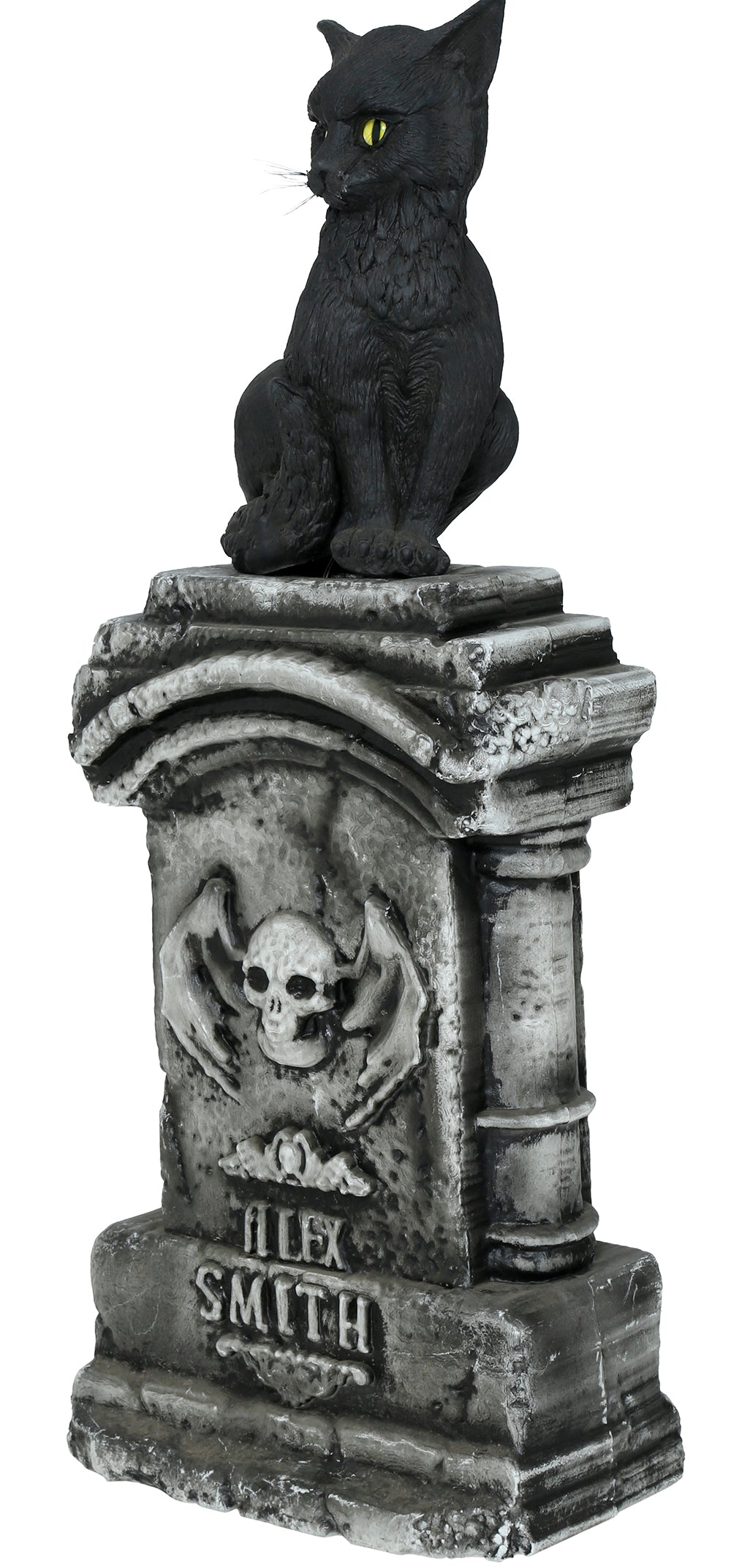 GP29342 – Halloween Katze Grabstein Dekoration Grusel – Farbe: Grau / Schwarz