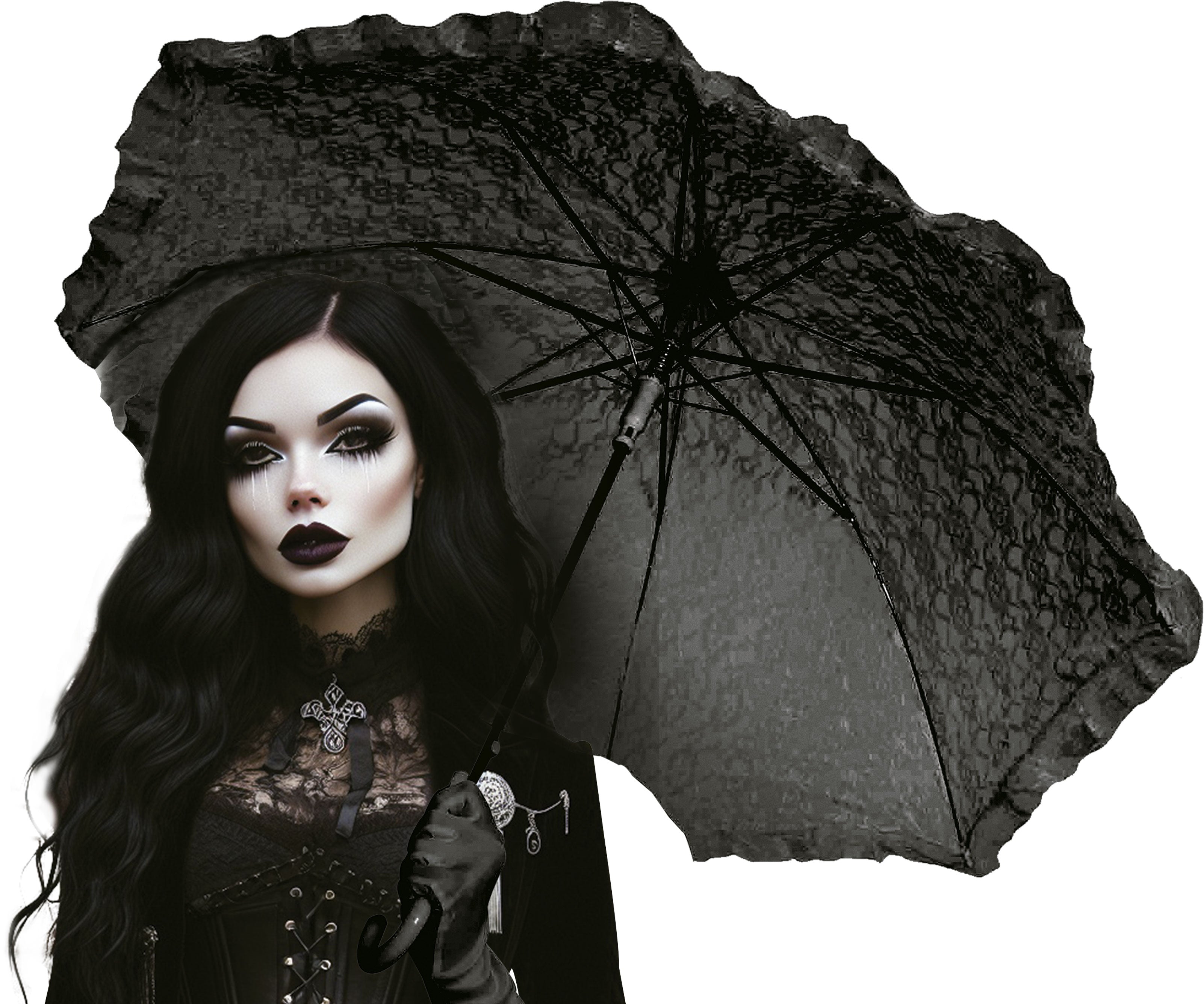 GP29362 – Gothic 19 Jahrhundert Eleganz Vintage – Farbe: Schwarz