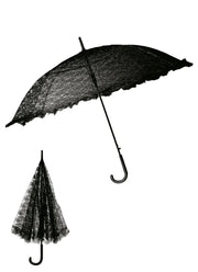 Viktorianischer Regenschirm Schwarz, Bild 1