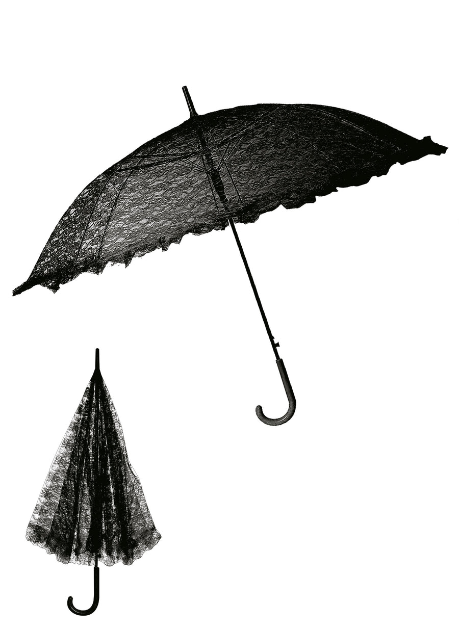 Viktorianischer Regenschirm Schwarz