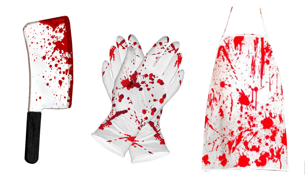 GP29364 – Halloween Schlachter Set Blutschürze – Farbe: Mehrfarbig