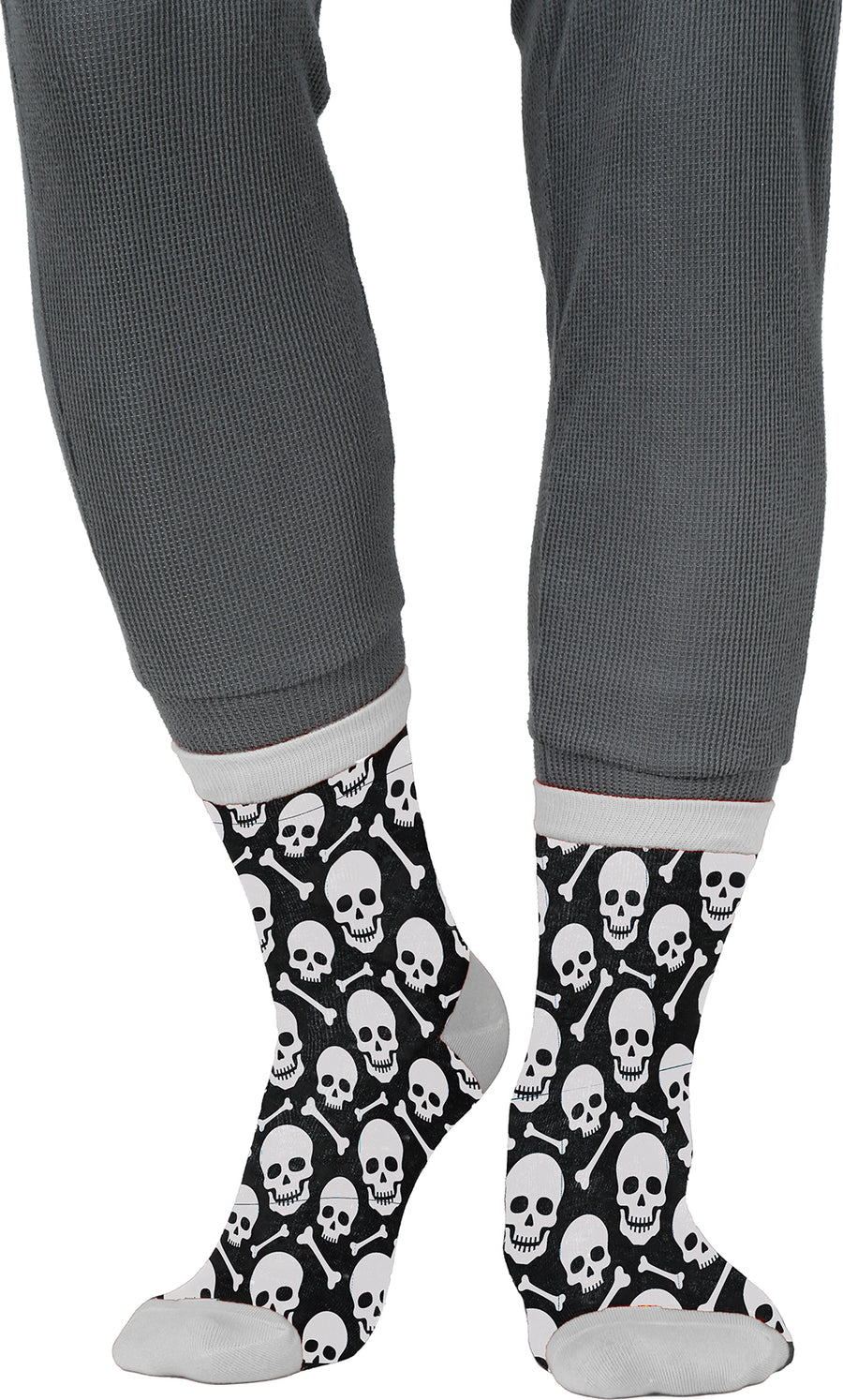 GP29375 – Skelett Piraten Socken Totenkopf – Größe: 22 - 28, 28- 35 – Farbe: Mehrfarbig, Ansicht 2